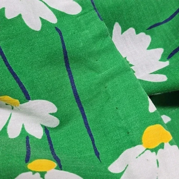 {Catherine Carr} 60s Women's Vintage Green Floral Print Apron Dress - Picture 13 of 13
